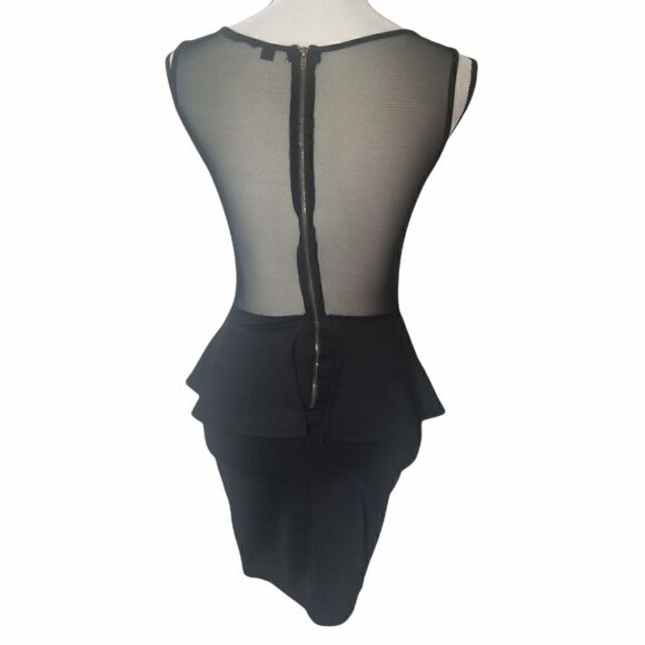 Guess Peplum mesh Black dress - Picture 6 of 12